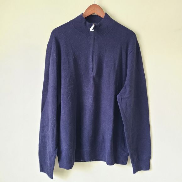 Polo Ralph Lauren Other - NWT Polo Ralph Lauren Mens 100% Wool 1/4 Zip Pullover Sweater Navy Size XXL Knit